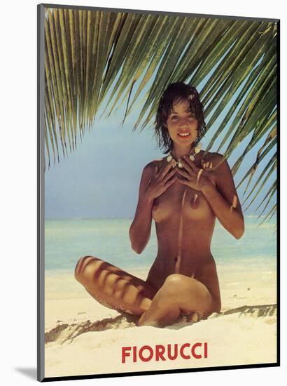 Fiorucci - Nude Girl on Beach-null-Mounted Art Print