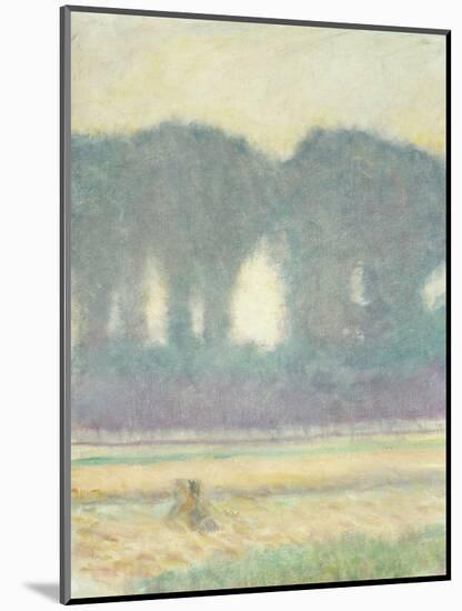 Fir Trees and a Corn Field, 1908-Auguste Macke-Mounted Giclee Print