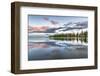 Fir trees and clouds reflecting on the suface of Hovsgol Lake at sunset, Hovsgol province, Mongolia-Francesco Vaninetti-Framed Photographic Print