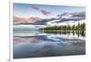 Fir trees and clouds reflecting on the suface of Hovsgol Lake at sunset, Hovsgol province, Mongolia-Francesco Vaninetti-Framed Photographic Print