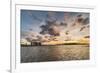 Fir trees and clouds reflecting on the suface of Hovsgol Lake at sunset, Hovsgol province, Mongolia-Francesco Vaninetti-Framed Photographic Print