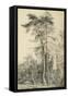 Fir Trees, C.1833 (Pencil on Paper)-John Constable-Framed Stretched Canvas