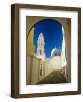 Fira, Santorini, Cyclades Islands, Greece, Europe-Lee Frost-Framed Photographic Print