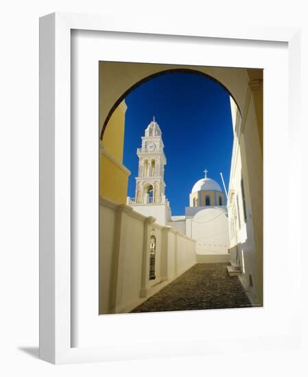 Fira, Santorini, Cyclades Islands, Greece, Europe-Lee Frost-Framed Photographic Print