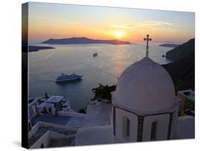 Fira, Santorini, Cyclades Islands, Greek Islands, Greece, Europe-Hans Peter Merten-Stretched Canvas