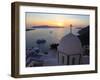 Fira, Santorini, Cyclades Islands, Greek Islands, Greece, Europe-Hans Peter Merten-Framed Photographic Print