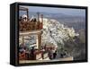 Fira, Santorini, Cyclades Islands, Greek Islands, Greece, Europe-Hans Peter Merten-Framed Stretched Canvas