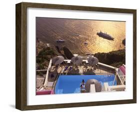 Fira, Santorini (Thira), Cyclades Islands, Greece-Gavin Hellier-Framed Photographic Print