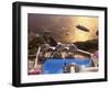 Fira, Santorini (Thira), Cyclades Islands, Greece-Gavin Hellier-Framed Photographic Print