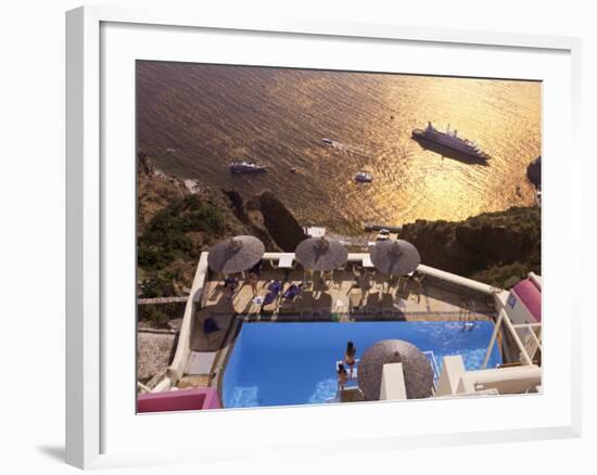 Fira, Santorini (Thira), Cyclades Islands, Greece-Gavin Hellier-Framed Photographic Print