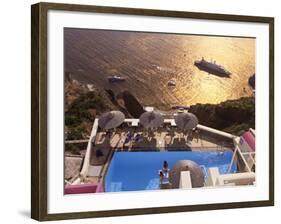 Fira, Santorini (Thira), Cyclades Islands, Greece-Gavin Hellier-Framed Photographic Print