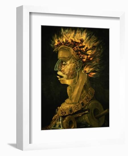 Fire, 1566-Giuseppe Arcimboldo-Framed Giclee Print