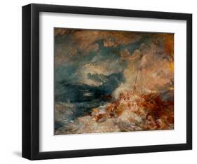 Fire Aboard Ship-J M W Turner-Framed Giclee Print