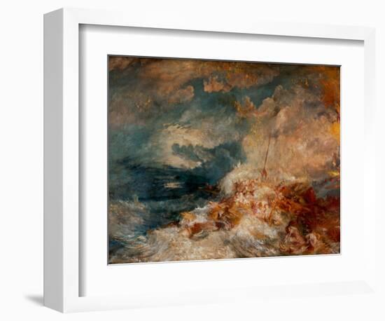 Fire Aboard Ship-J M W Turner-Framed Giclee Print