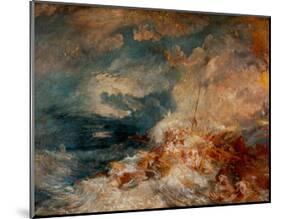 Fire Aboard Ship-J M W Turner-Mounted Giclee Print