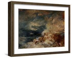 Fire Aboard Ship-J. M. W. Turner-Framed Giclee Print