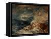 Fire Aboard Ship-J. M. W. Turner-Framed Stretched Canvas