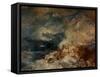 Fire Aboard Ship-J. M. W. Turner-Framed Stretched Canvas