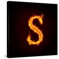 Fire Alphabets, S-mtkang-Stretched Canvas