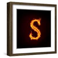 Fire Alphabets, S-mtkang-Framed Art Print