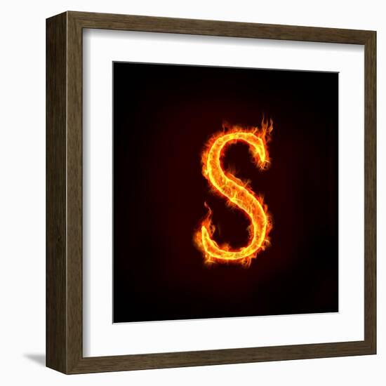 Fire Alphabets, S-mtkang-Framed Art Print