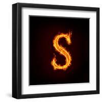 Fire Alphabets, S-mtkang-Framed Art Print