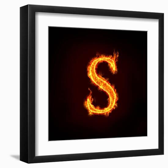 Fire Alphabets, S-mtkang-Framed Art Print