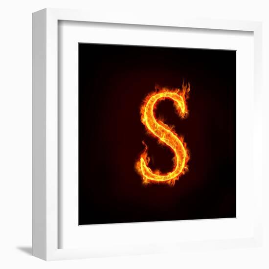 Fire Alphabets, S-mtkang-Framed Art Print