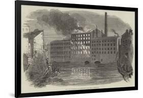 Fire and Explosion at Marsland's Park Mills, Stockport-null-Framed Giclee Print