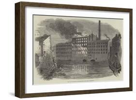 Fire and Explosion at Marsland's Park Mills, Stockport-null-Framed Giclee Print