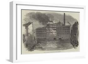 Fire and Explosion at Marsland's Park Mills, Stockport-null-Framed Giclee Print