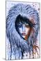 Fire and Ice Girl Portrait-Michelle Faber-Mounted Giclee Print