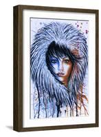 Fire and Ice Girl Portrait-Michelle Faber-Framed Giclee Print