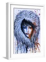 Fire and Ice Girl Portrait-Michelle Faber-Framed Giclee Print