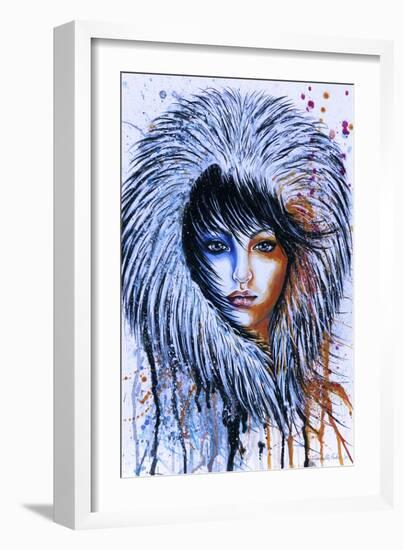 Fire and Ice Girl Portrait-Michelle Faber-Framed Giclee Print