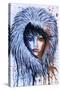 Fire and Ice Girl Portrait-Michelle Faber-Stretched Canvas