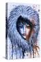 Fire and Ice Girl Portrait-Michelle Faber-Stretched Canvas