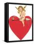 Fire and Ice Valentine with Cupid-null-Framed Stretched Canvas