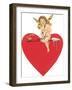 Fire and Ice Valentine with Cupid-null-Framed Art Print