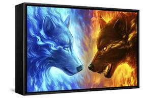 Fire and Ice-JoJoesArt-Framed Stretched Canvas