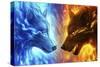 Fire and Ice-JoJoesArt-Stretched Canvas