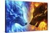 Fire and Ice-JoJoesArt-Stretched Canvas