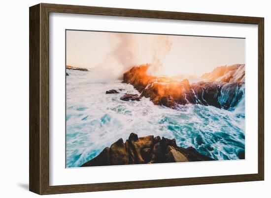 Fire and Sea, Sonoma Coast, California Coast, Pacific Ocean-Vincent James-Framed Photographic Print