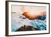 Fire and Sea, Sonoma Coast, California Coast, Pacific Ocean-Vincent James-Framed Photographic Print