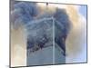 Fire and Smoke Billows from the North Tower of New York's World Trade Center September 11, 2001-null-Mounted Premium Photographic Print