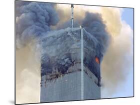 Fire and Smoke Billows from the North Tower of New York's World Trade Center September 11, 2001-null-Mounted Photographic Print