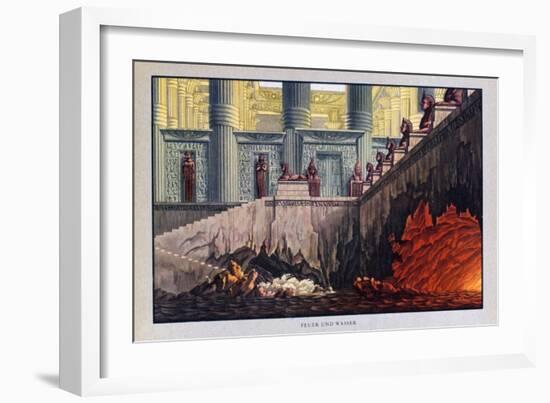 Fire and Water, the Magic Flute, 1816-Karl Friedrich Schinkel-Framed Giclee Print