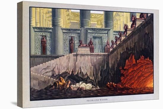 Fire and Water, the Magic Flute, 1816-Karl Friedrich Schinkel-Stretched Canvas