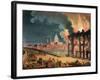 Fire at Albion Mill, Blackfriars Bridge, from Ackermann's 'Microcosm of London' C.1808-11-T. Rowlandson-Framed Giclee Print