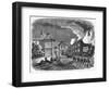 Fire at Birdingsbury Hall, Warwick-null-Framed Art Print